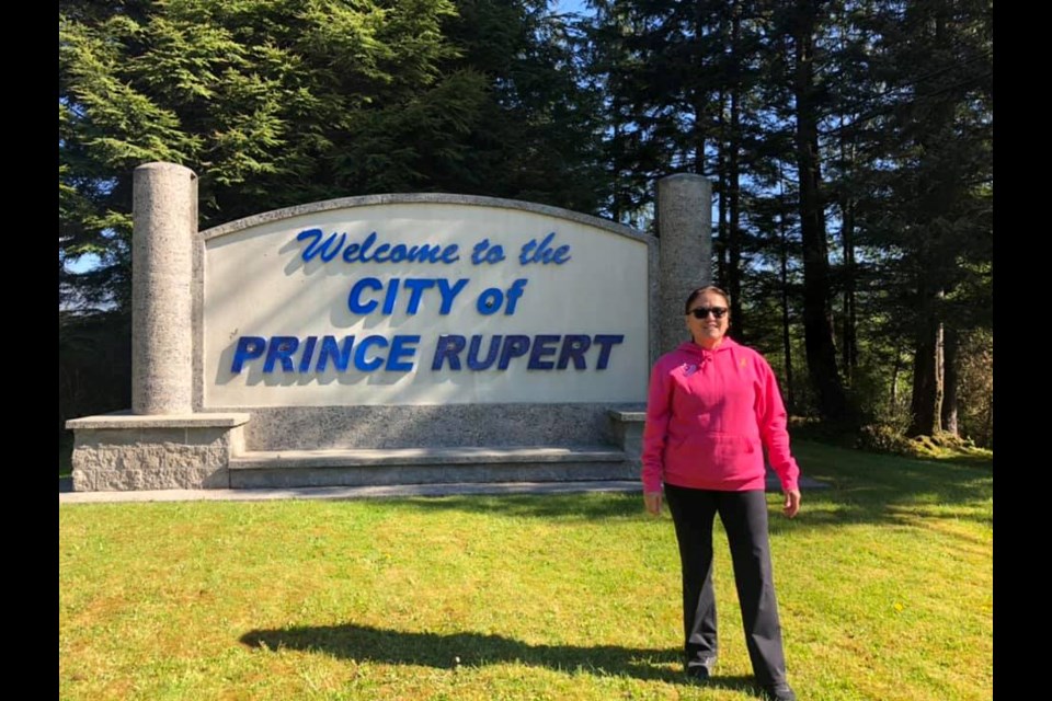 Sandra McArthur starts her Community Compassion Walk in Prince Rupert on May 12, 2019 (via Facebook/Sandra McArthur)