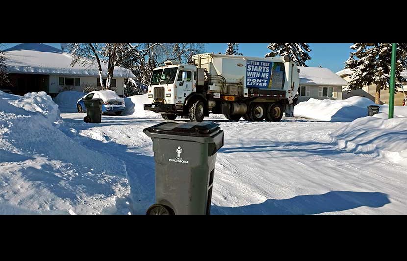 City of Prince George garbage collection truck
