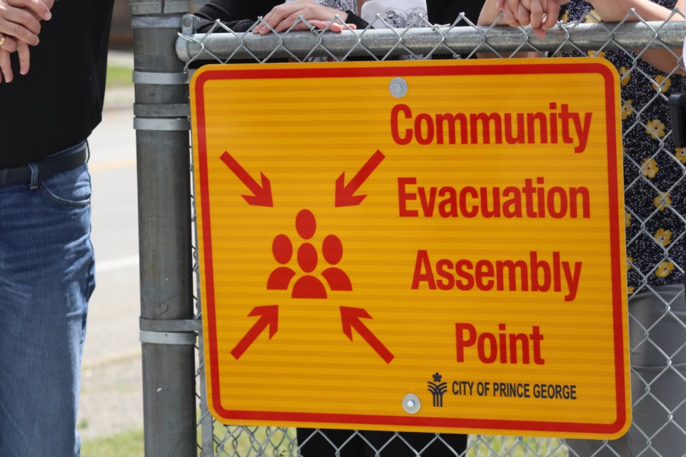 Prince George has set up Community Evacuation Assembly Point signs at 18 schools within the city limits (via Kyle Balzer)