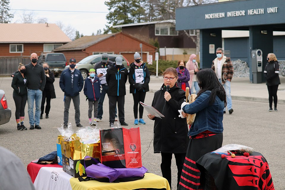 The drum group that stood outside University Hospital of Northern BC in Prince George celebrated its one-year anniversary on March 26, 2021.