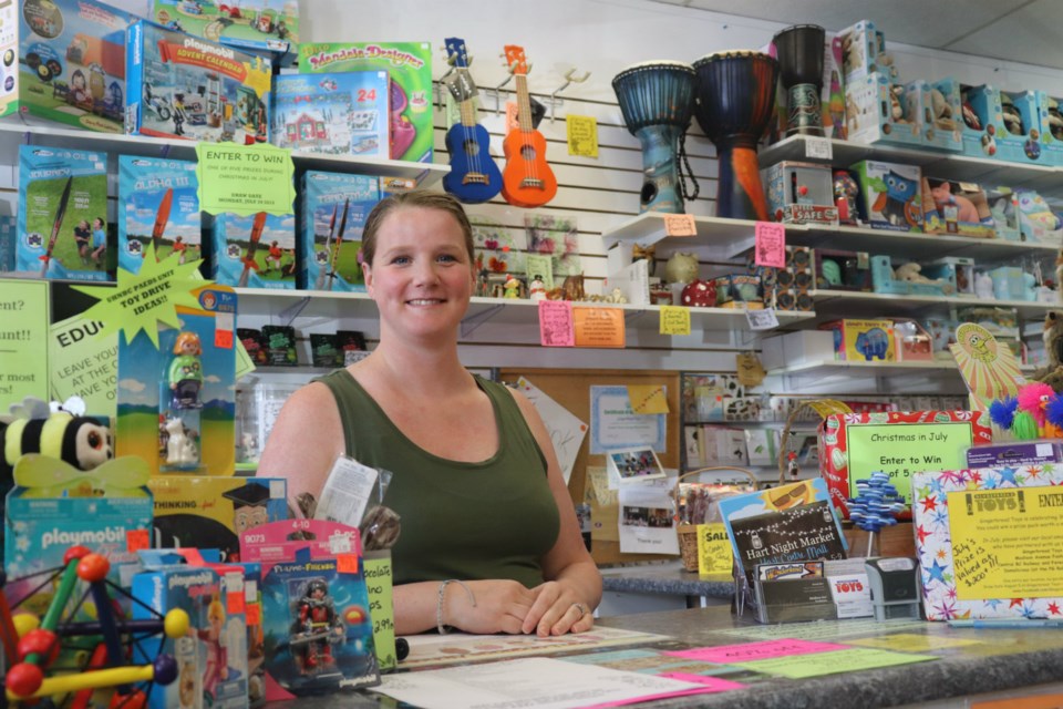 Manager Megan Swan has been working at Gingerbread Toys for 14 years (via Kyle Balzer)