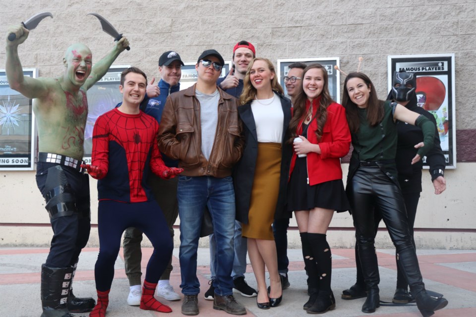 Prince George fans dressed up for the city's premiere of Avengers: Endgame (via Kyle Balzer)