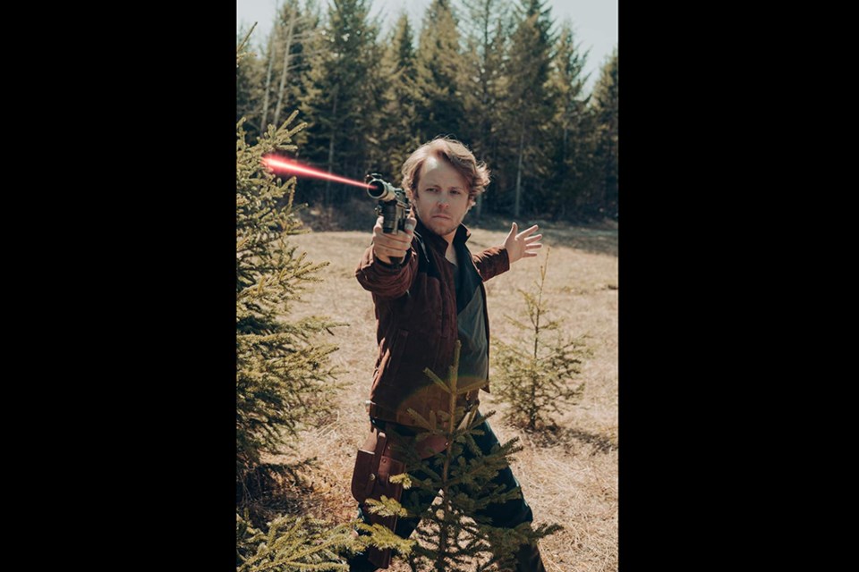 Prince George photographer Brett Cullen channelling his inner Han Solo for Star Wars Day. (via Submitted)