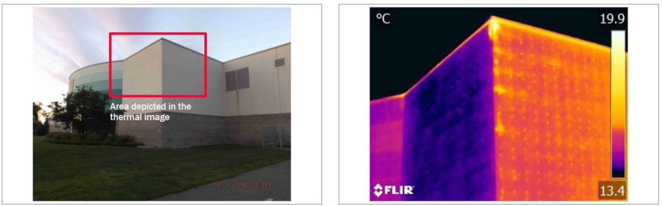 Prince George Aquatic Centre thermal images - Sept. 3, 2020