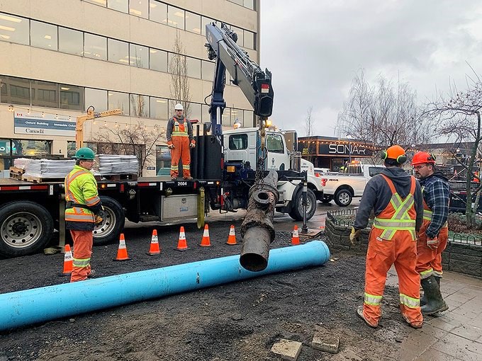 Prince George water main repair - Nov. 15, 2019