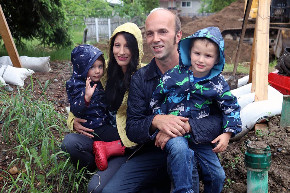 Prince George's Welcome Home, Pay It Forward project begins construction on a free home for Chris and Amanda Sopel in June 2020. (via Kyle Balzer, PrinceGeorgeMatters)