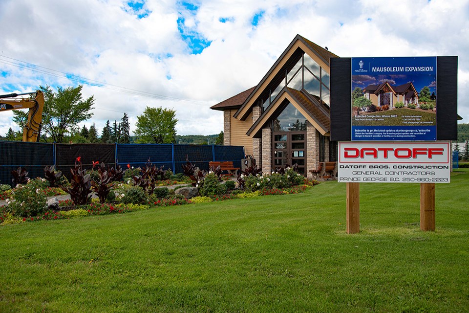 Mausoleum construction begins this week. (via City of Prince George) 