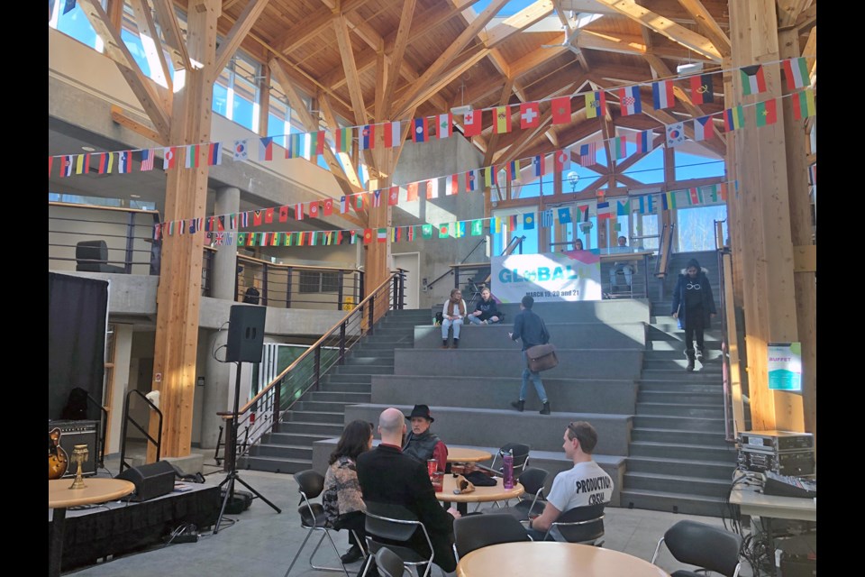 UNBC's Winter Garden was decorated for the occasion. (via Hanna Petersen)