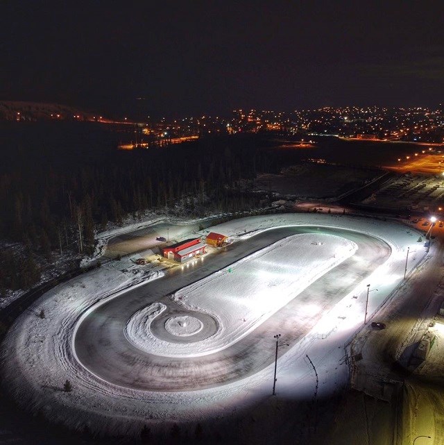 Prince George Outdoor Ice Oval - sky view