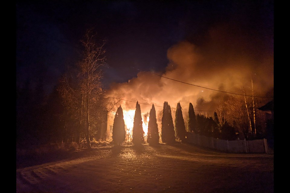 The fire on Rodane Crescent near Tabor Lake started just after 6 a.m. (via Tracey Calogheros)
