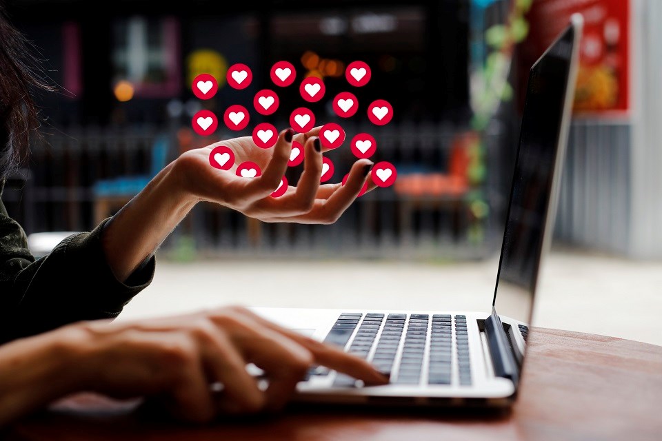 Hearts laptop spread the love - Getty Images