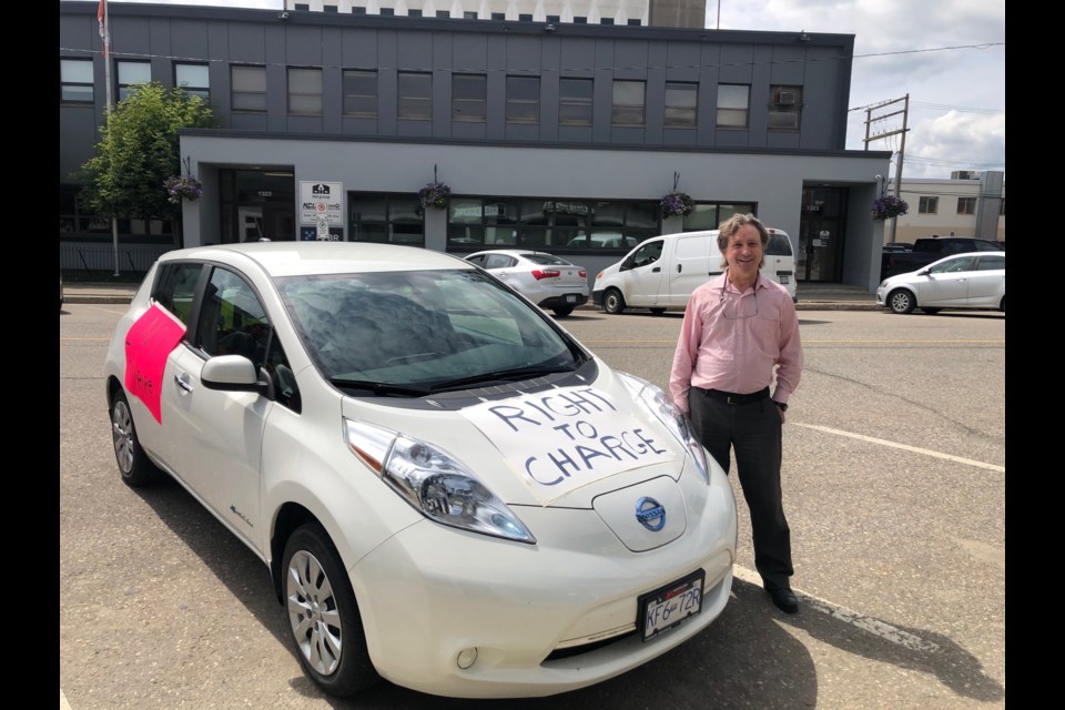 Doug Beckett has been driving electric since 2009 and is the founder of the Prince George Electric Vehicle Association. (via Hanna Petersen)