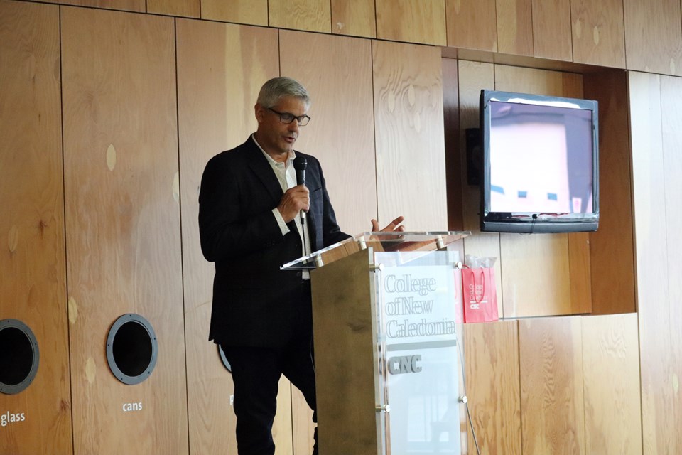 Rod Bianchini, Interim Chief Operating Officer, ITA speaks at the June 6 celebration event at CNC. (via Hanna Petersen)