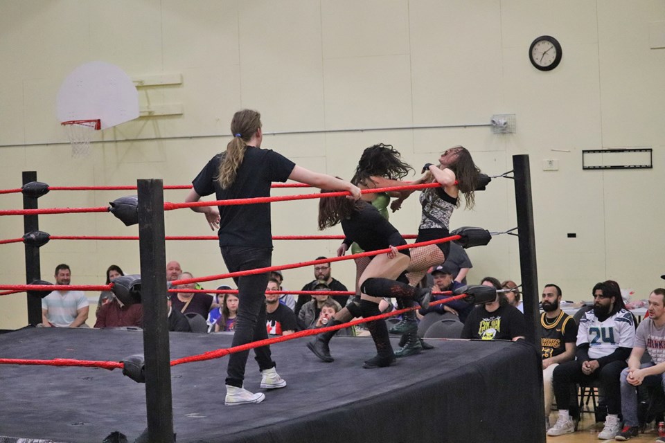 Canadian Wrestling Elite's 10th Anniversary Tour slams down at the Connaught Youth Centre. (via Hanna Petersen)