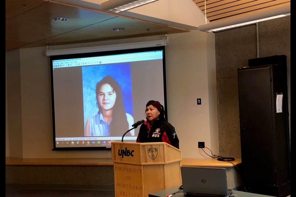 Brenda Wilson, who's sister Ramona was murdered, presents during the day's events. (via Hanna Petersen)