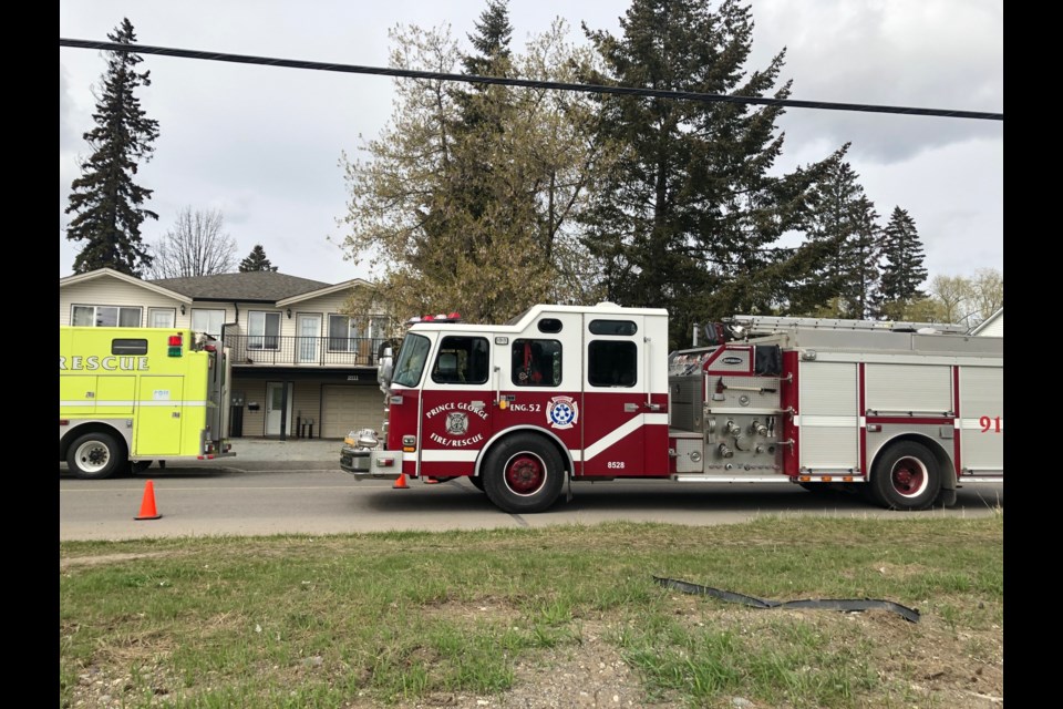 Prince George Fire Rescue respond to a Sunday morning VLA fire. (via Hanna Petersen)