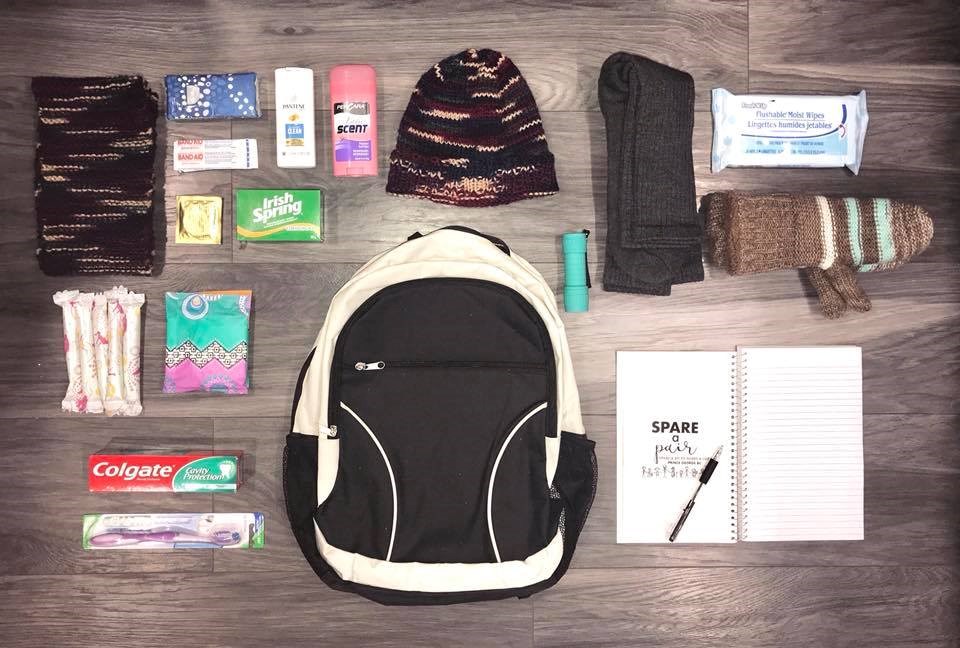 Spare a Pair essentials backpack