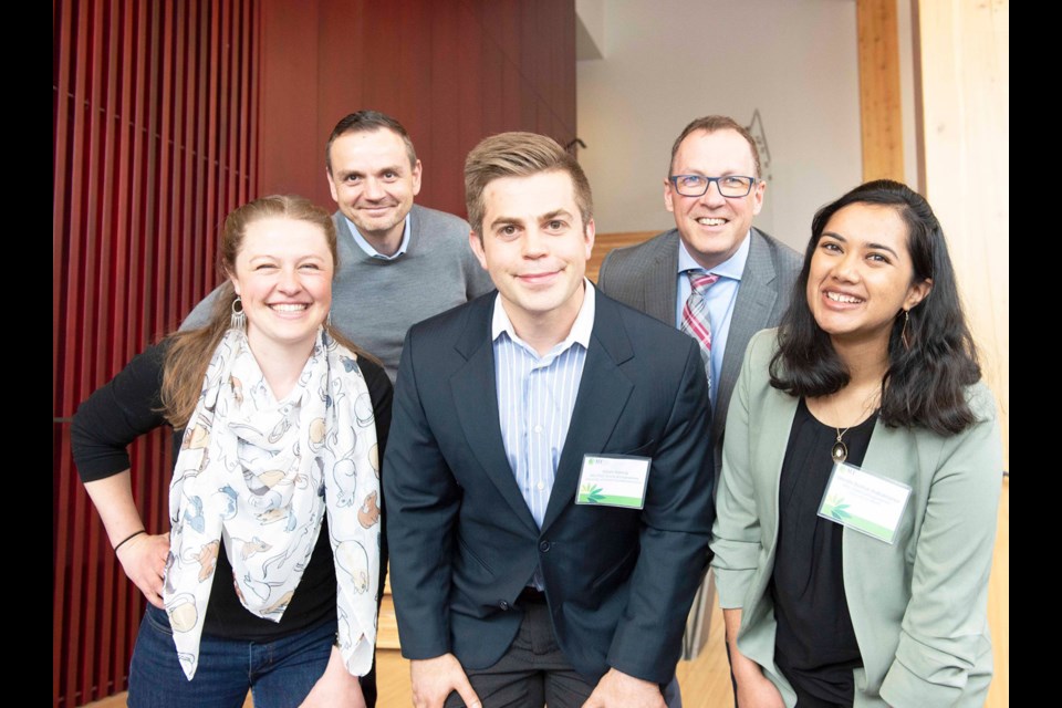 Winner Adam Ramzy from UBC. 
Second place  Shruthi Subramanya UAlberta, followed by Elana Varner from SFU in third place. (via Twitter/UNBC)