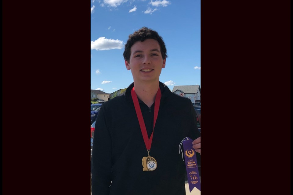 Harling Koughan of Prince George won a gold medal at the 2019 Western Canada Cup for Trampoline in Alberta (via Contributed)