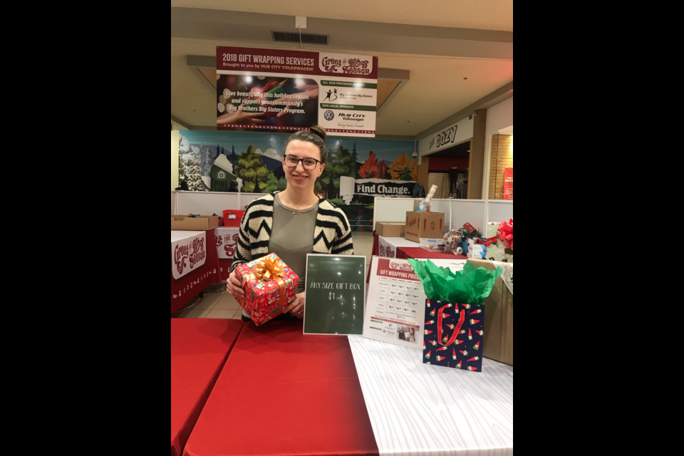 Darby Brand is running the holiday gift-wrapping centre at Pine Centre Mall this year. (via Darby Brand)