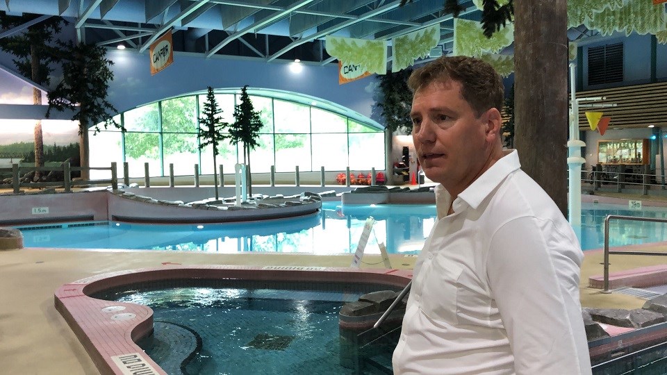 The Prince George Aquatic Centre has put COVID-19 safety protocols in place since it's Sept. 8, 2020 reopening. (via Kyle Balzer, PrinceGeorgeMatters)