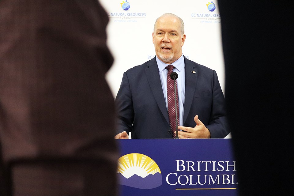 B.C. Premier John Horgan at the 2020 B.C. Natural Resources Forum. (via Jess Fedigan)