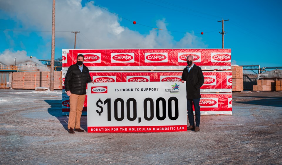 Canfor and Spirit of the North Healthcare Feb 2021 Donation