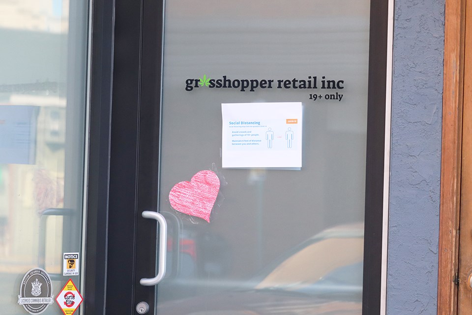 The windows of homes and businesses in Prince George have put hearts in their windows to bring the community together. (via Jess Fedigan)