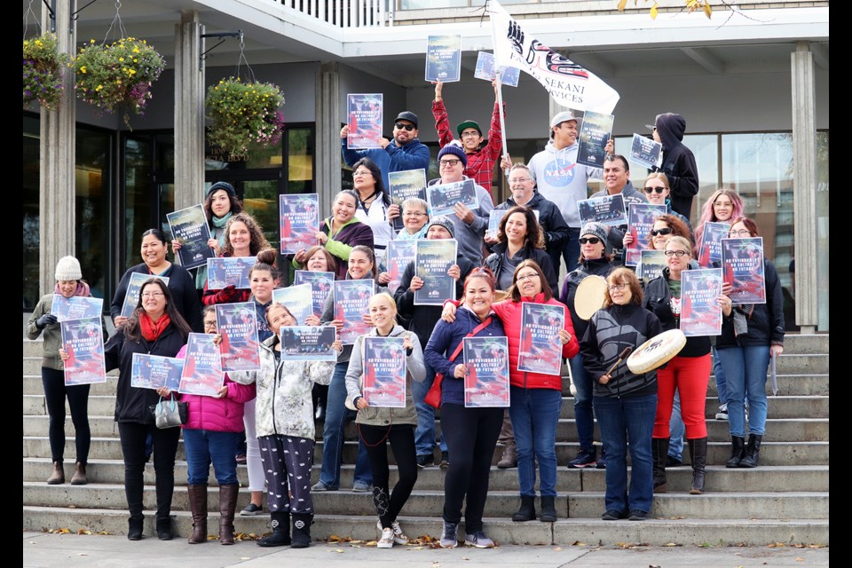 Carrier Sekani Family Services marched to Prince George city hall during the global climate strike today. (via Jess Fedigan)