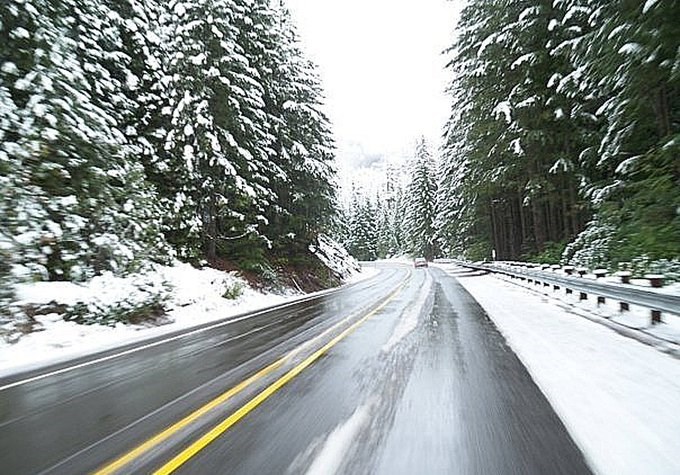 Drive BC snow on road