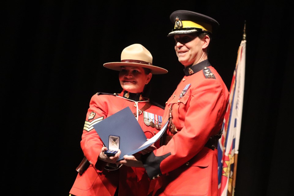 Sergeant Holly Lavin was recognized for the G7 Summit and the Over 25 Years of Service Award. (via Jessica Fedigan)