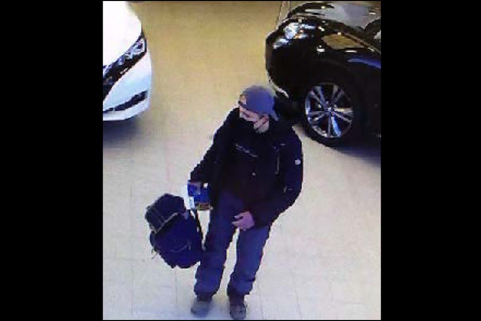 Prince George RCMP are looking for a suspect who allegedly took a car for a test drive from a local dealership and never returned. 