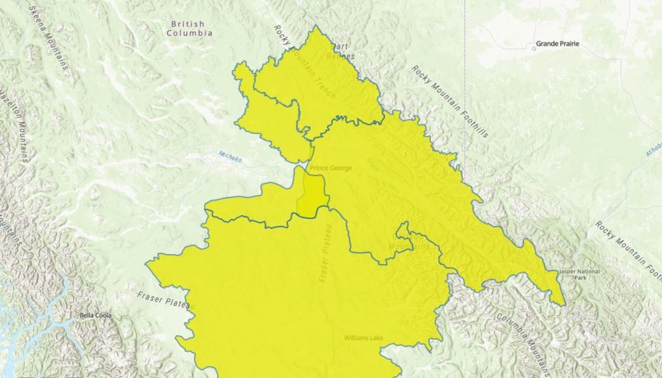 High streamflow advisory Prince George - April 29, 2021