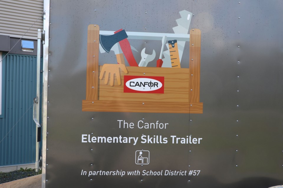 The Canfor Elementary Skills Trailer was stolen from Buckhorn Elementary School. (via School District 57)