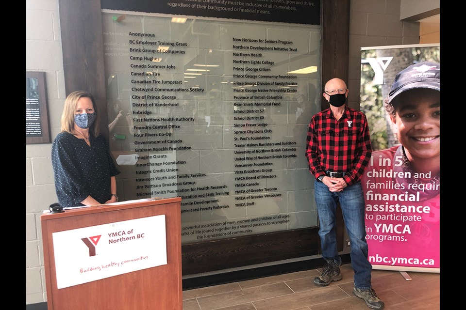 YMCA of Northern BC unveils its 2021 Donor Wall as part of its annual Strong Kids campaign.
