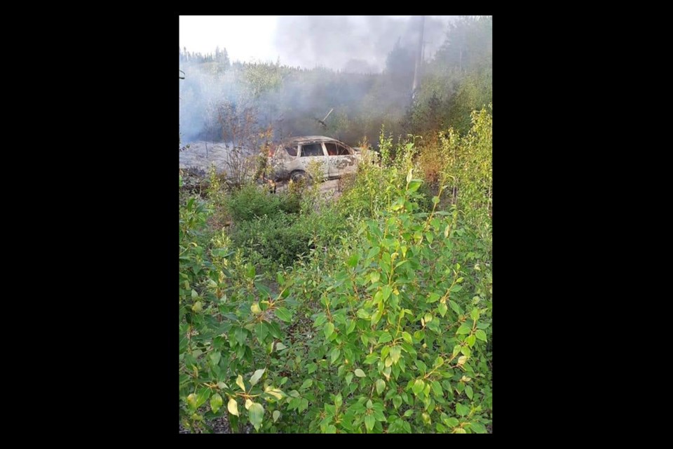 This vehicle was reportedly found near Gillam, Manitoba. (via Submitted)