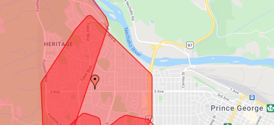 Heritage Prince George outage - Feb. 19, 2021