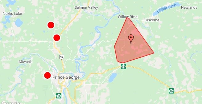 Power outage Prince George - Oct. 16, 2020