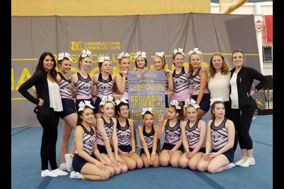 In their first season as a program, the Prince George All-Stars Senior squad are champions of the inaugural B.C. Cheerleading Championships in Kamloops (via Facebook/Prince George All-Star Cheerleading)