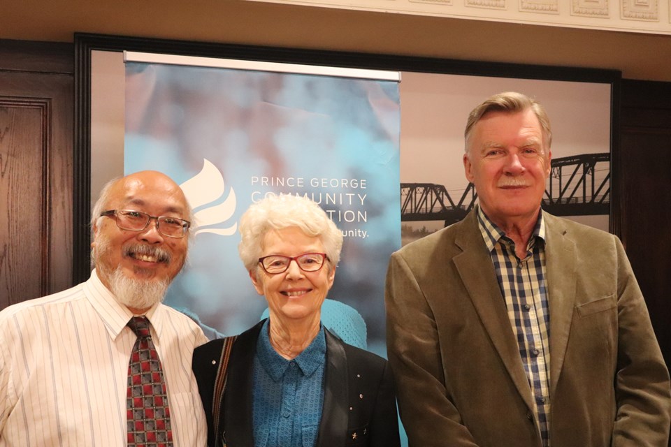 Chuck Chin, Albert Koehler, and Noreen Rustad the 2019 Citizens of the Year. (via Hanna Petersen)