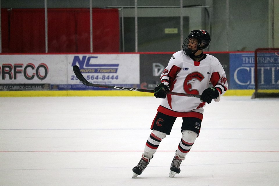 The Cariboo Under-15 AAA Cougars in action during Cariboo Hockey's cohort on Nov. 28, 2020. (via Kyle Balzer, PrinceGeorgeMatters)