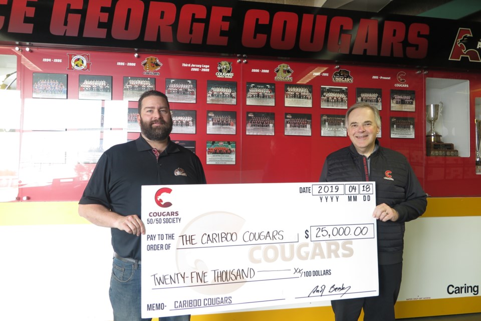 Cougars-donation-Cariboo team 2019