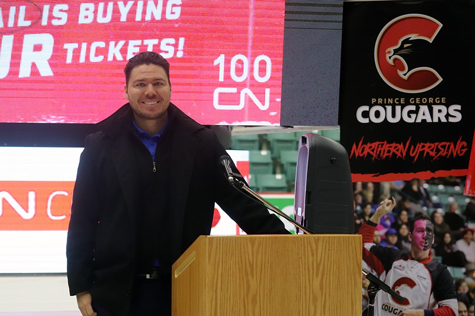 Nolan Blasko is an account executive with the Prince George Cougars and orchestrated the idea for CN Rail to take over the Family Day 2020 game (via Kyle Balzer)