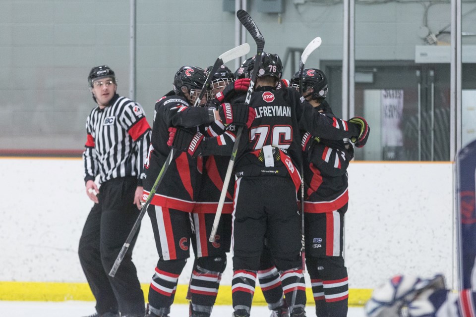 Owen Palfreyman (#76) seen here as a member of the Cariboo Under-16 AA Cougars in the 2018-19 season. | Cariboo Hockey
