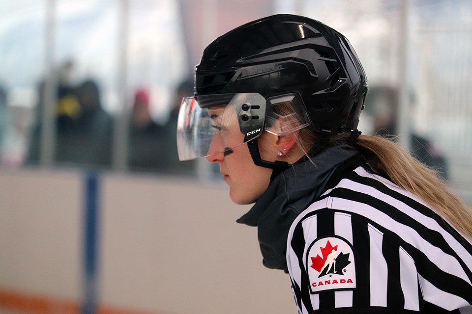 Melissa Brunn is a BC Hockey official in female midget AAA play and a former resident of Prince George (via Kyle Balzer)