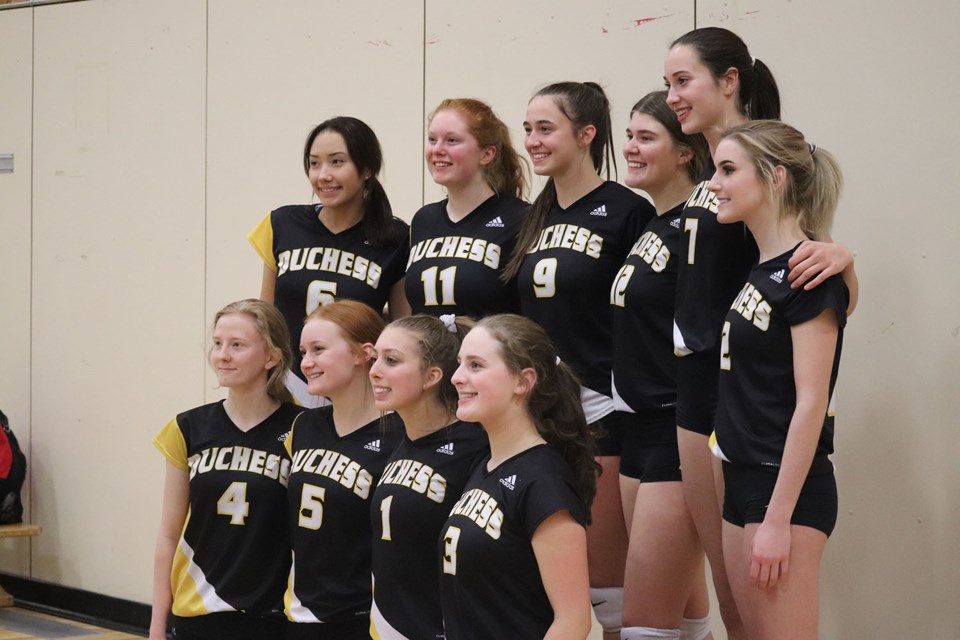 Duchess Park Condors are the senior girls volleyball champions in the 2019 Prince George city final (via Kyle Balzer)