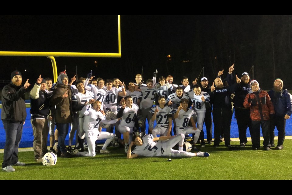 College Heights Cougars win the 2019 B.C. High School Football Northern AA Sr. Varsity Conference title, known as the P.G. Bowl (via Kyle Balzer)