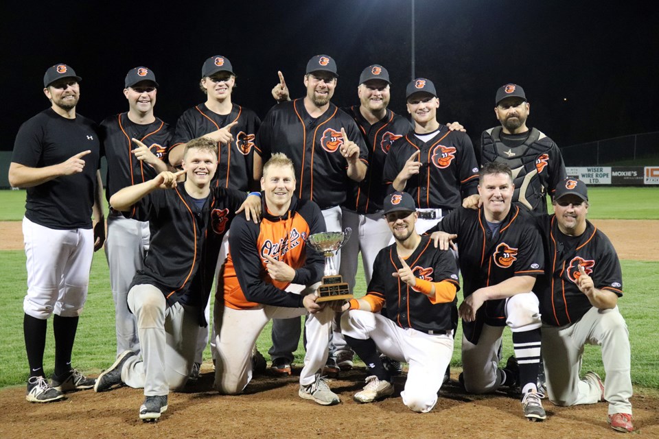 The JRJ Construction Orioles are the 2019 Prince George Senior Baseball champions (via Kyle Balzer)