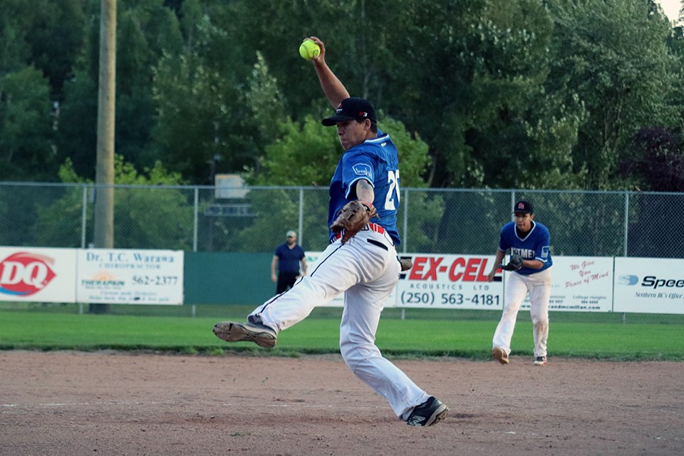 Spruce City Men's Fastball League in action for the 2020 season. (via Kyle Balzer, PrinceGeorgeMatters)