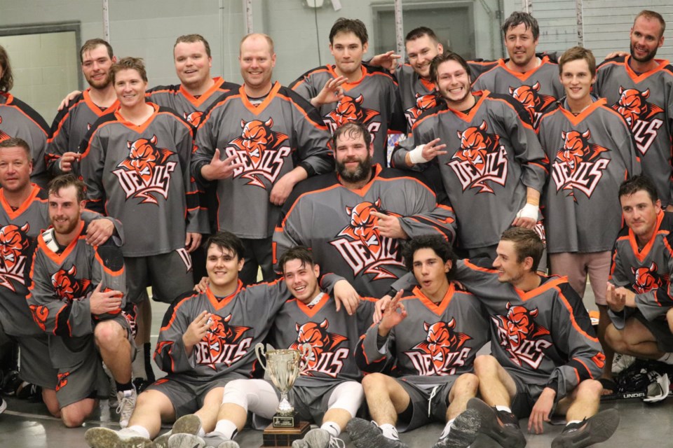 The Westwood Pub Devils are the 2019 Prince George Senior Lacrosse champions (via Kyle Balzer)